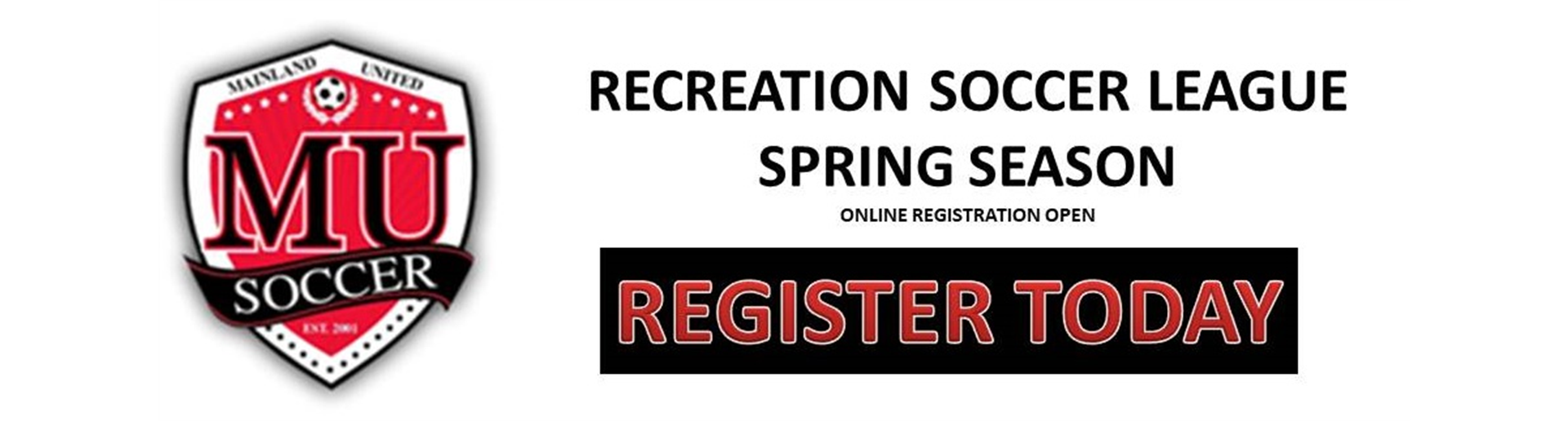 Rec Spring Soccer Registration
