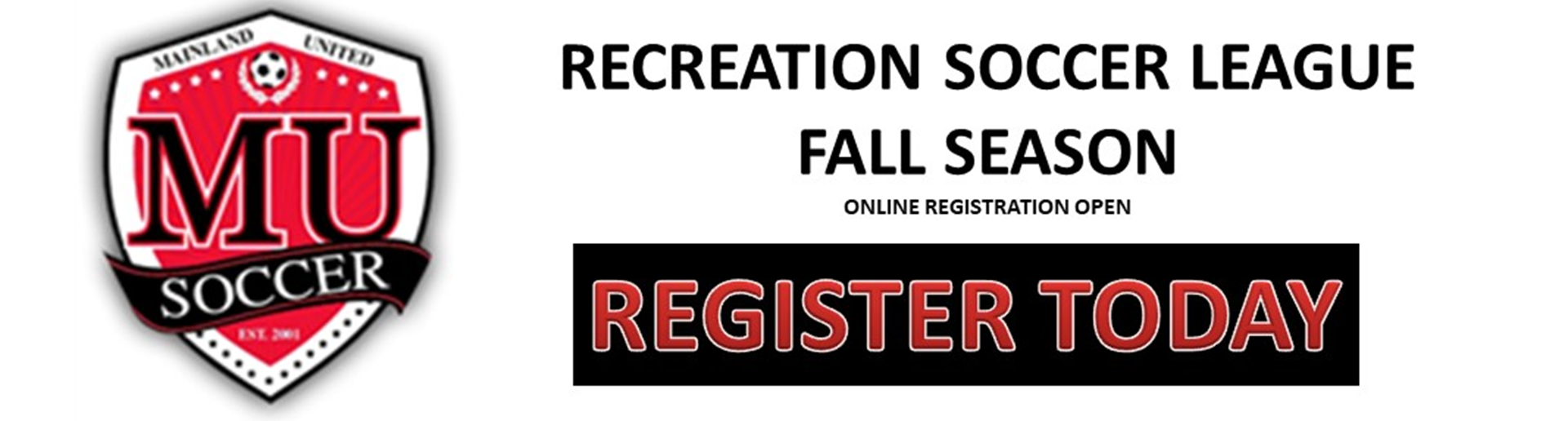 Rec Fall Soccer Registration